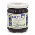 Gem de afine sălbatice BIO 100% fruct 215g Biovicta, marca TOPBIO GOLD Mirtillo, Vaccinium myrtillus, preparat din 500g afine sălbatice biologice fără pectină, borcan