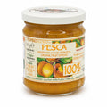 Gem de piersici BIO 100% fruct 210g Biovicta, marca TOPBIO GOLD Pesca, preparat din 420g piersici biologice fără pectină adăugată, borcan