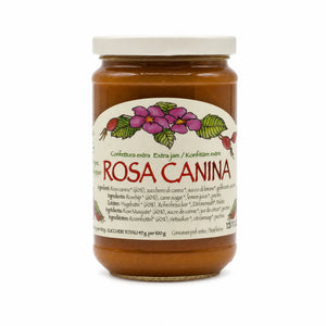 Gem artizanal din măceșe BIO, 330g — borcan cu eticheta completă, gem artizanal de măceșe, Biovicta