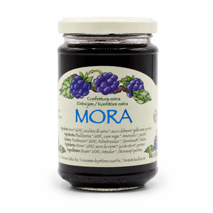 Gem artizanal din mure BIO, 330g — borcan cu eticheta completă, gem artizanal de mure, Biovicta