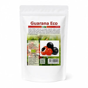 Guarana pulbere BIO, 200g — pungă cu eticheta completă, fructe de guarana, Biovicta