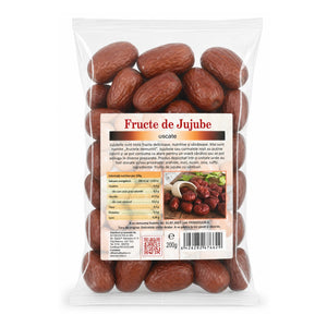 Fructe de jujube uscate cu sâmburi, curmale chinezești, 200g, ambalaj față