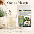 Konjac glucomannan — cum se folosește: 1 g × 3 pe zi în 1-2 pahare cu apă, înainte de mese, Biovicta