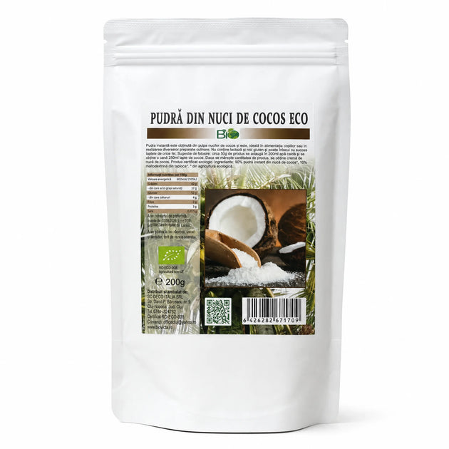 Lapte praf de cocos cremos pulbere BIO 200g | Biovicta | Produse Bio