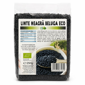 Linte neagra Beluga BIO 250g, pachet, Biovicta