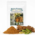 Muira Puama pulbere/pudră 200g — pulbere muira puama și scoarță proaspătă cu flori, prezentare lifestyle, Biovicta