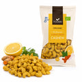 Nuci caju coapte cu curry și lămâie, alături de lămâie proaspătă, turmeric și coriandru, Biovicta