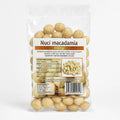 Nuci macadamia 125g — pungă transparentă cu nuci macadamia întregi, eticheta completă, origine Africa de Sud, Biovicta