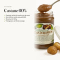 Ce conține piureul de castane: castane 60%, zahăr din trestie, suc de mere, rom și vanilie naturală, Biovicta