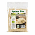 Quinoa albă BIO 250g — pungă transparentă cu boabe albe, eticheta completă, origine Peru, Biovicta