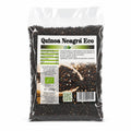 Quinoa neagră BIO 250g — pungă transparentă cu boabe negre, eticheta completă, origine Peru, Biovicta