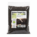 Quinoa neagră BIO 500g — pungă transparentă cu boabe negre, eticheta completă, origine Peru, Biovicta