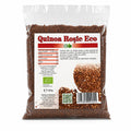 Quinoa roșie BIO 250g — pungă transparentă cu boabe roșii, eticheta completă, origine Peru, Biovicta