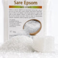Sare Epsom (sulfat de magneziu) 500g, prezentare lifestyle cristale fine, Biovicta