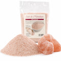 Sare Himalaya fină 500g — sare fină și bucăți de sare brută roz, prezentare lifestyle, Biovicta