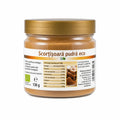 Scorțișoară Cassia pudră BIO 130g — borcan plastic transparent cu capac auriu, eticheta completă, origine Indonezia, Biovicta