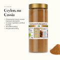 Scorțișoară Ceylon, nu Cassia: Cinnamomum verum, un singur ingredient, 53,1 g fibre la 100 g, Biovicta
