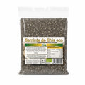 Semințe de chia BIO 225g — pungă transparentă cu semințe negre, eticheta completă, origine Paraguay, Biovicta