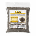 Semințe de chia RAW 500g — pungă transparentă cu semințe negre, eticheta completă, origine Argentina, Biovicta