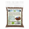 Semințe de in pisate BIO 150g — pungă transparentă cu semințe in pisate, eticheta completă, origine Kazahstan, Biovicta