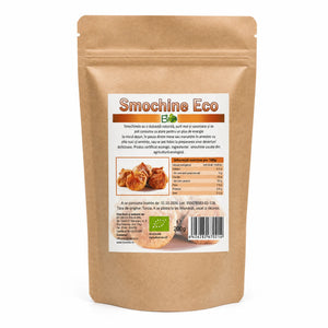 Smochine uscate BIO 200g — pungă kraft brown stand-up, eticheta completă, origine Turcia, Biovicta
