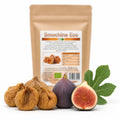 Smochine uscate BIO 200g — smochine uscate și smochină proaspătă tăiată, prezentare lifestyle, Biovicta