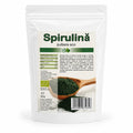 Spirulina pulbere, BIO 500g — doypack alb opac stand-up cu eticheta completă, pudră Arthrospira platensis, Biovicta