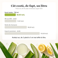 Comparație preț pe litru la sucul de aloe vera BIO