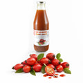 Suc de măceșe 100%, 750ml — măceșe naturale și suc, prezentare lifestyle, Biovicta