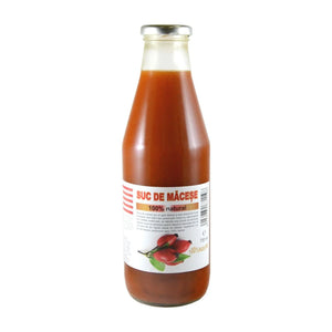 Suc de măceșe 100%, 750ml — sticlă cu eticheta completă, suc terapeutic măceșe, Biovicta