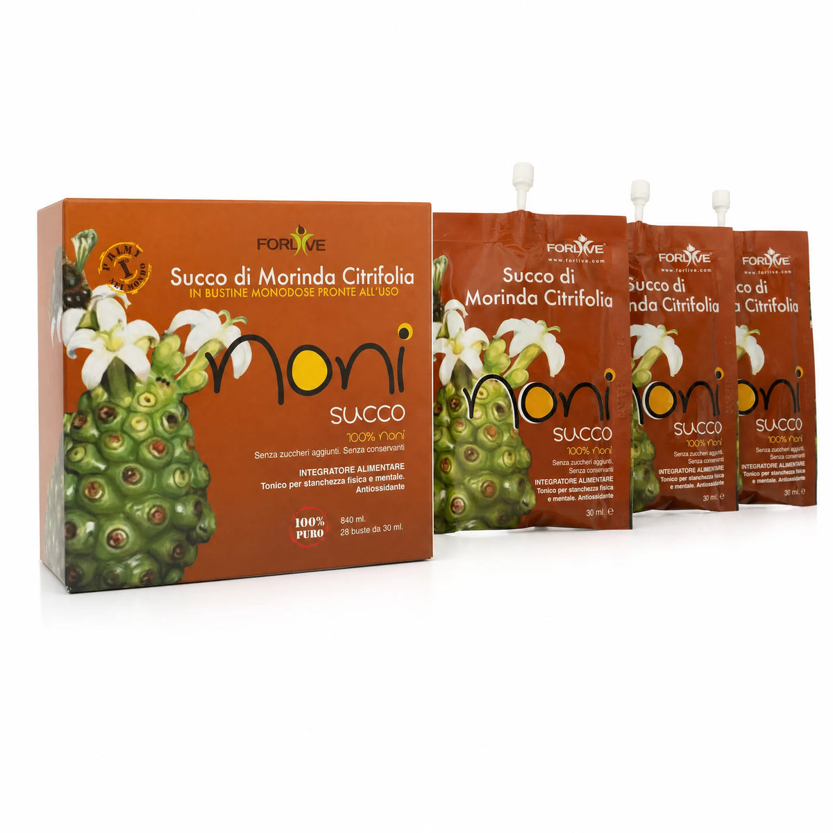 Suc de noni 100% pur, 28 doze × 30 ml — Biovicta | Produse Bio