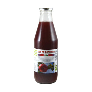 Suc de rodie 100%, BIO 750ml — sticlă cu eticheta completă, suc terapeutic rodie, Biovicta