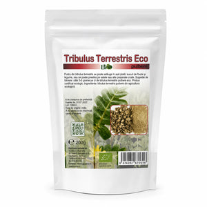 Tribulus Terrestris pudră BIO 200g, pachet sigilat, certificare ecologică RO-ECO-008, Biovicta