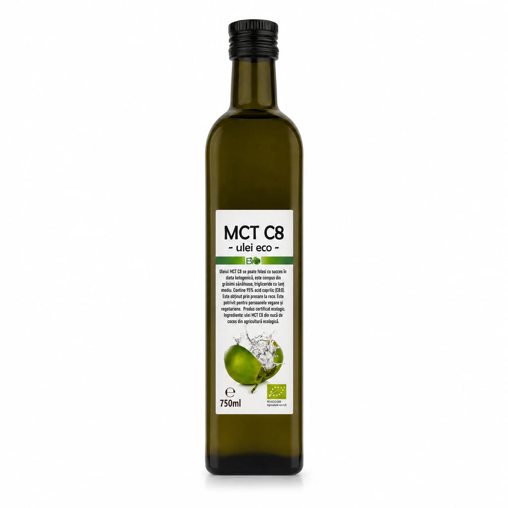 Ulei MCT C8 BIO 750ml, 95% acid caprilic | Biovicta | Produse Bio