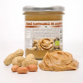 Unt de arahide BIO 350g — unt arahide cremos și arahide proaspete în coajă, prezentare lifestyle, Biovicta