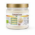 Usturoi pudră BIO 130g — borcan transparent cu pudră de usturoi, etichetă completă, Biovicta