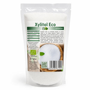 Xylitol cristalizat BIO 400g — pungă cu eticheta nouă, îndulcitor natural, Biovicta