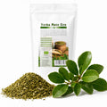 Yerba Mate BIO 125g — frunze uscate și ramură de plantă proaspătă (sursa naturală), prezentare lifestyle, Biovicta
