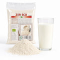 Zer pudră BIO 300g — pudra de zer și pahar cu lapte (sursa naturală), prezentare lifestyle, Biovicta